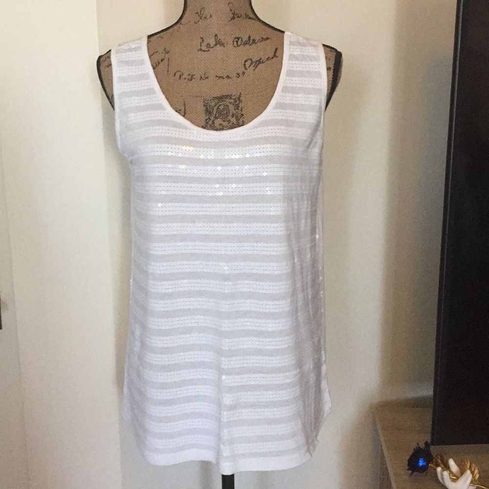 K. Jordan sequins long T-top 💕⚪️💕